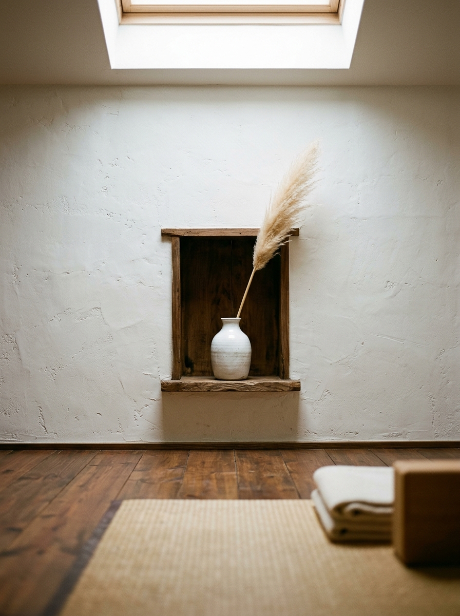 風花ヨガスタジオのスタジオ内装ディテール